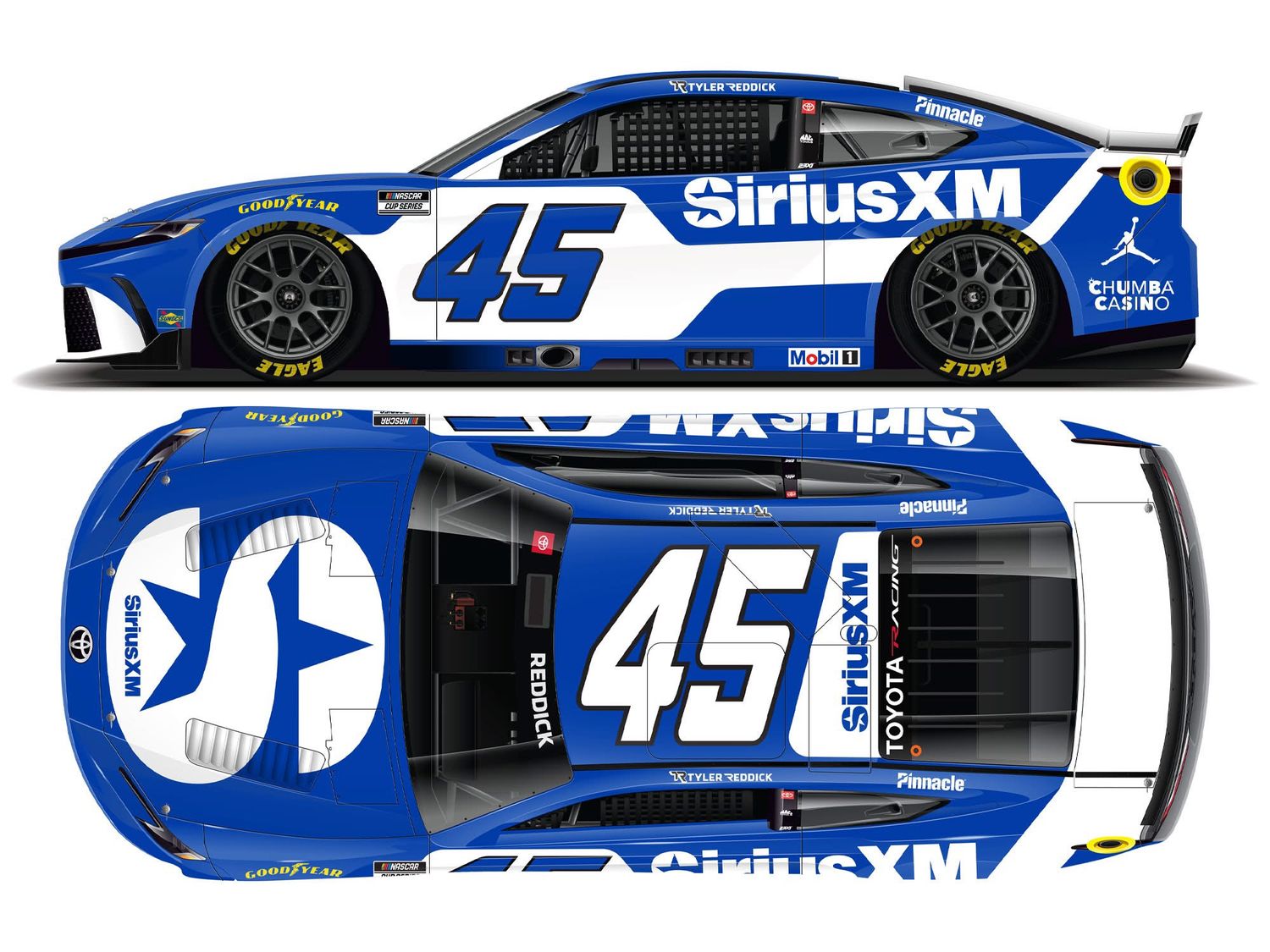 PRE-ORDER - Tyler Reddick 2026 SiriusXM 1:24 Nascar Diecast