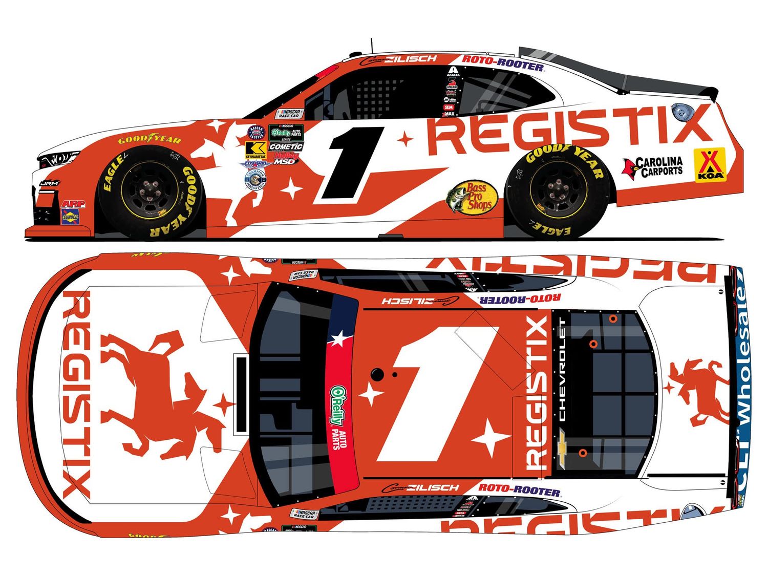 PRE-ORDER - Connor Zilisch Autographed 2026 Registix 1:24 Nascar Diecast - O'Reilly Auto Parts Series