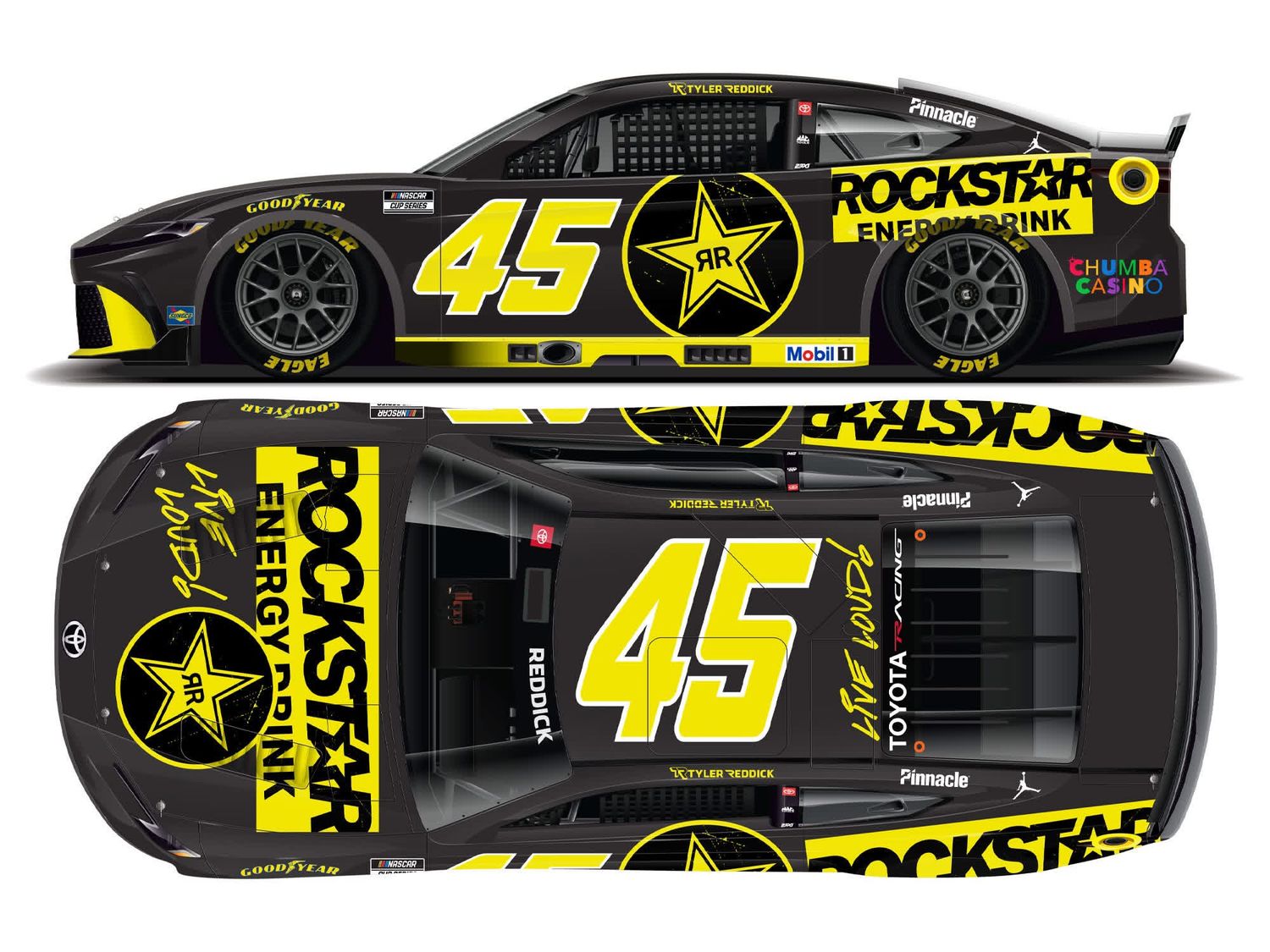 PRE-ORDER - Tyler Reddick 2026 Rockstar Energy 1:24 Elite Nascar Diecast