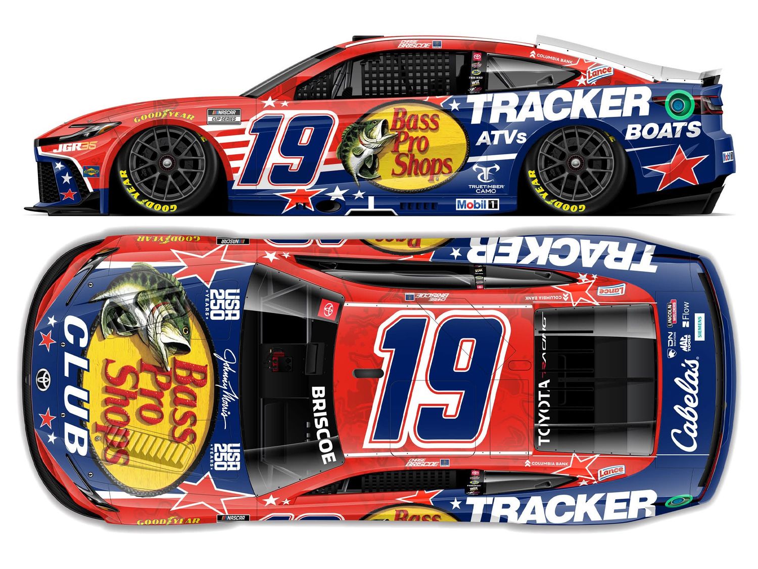 PRE-ORDER - Chase Briscoe Autographed 2026 Bass Pro Shops Salutes 1:24 Nascar Diecast