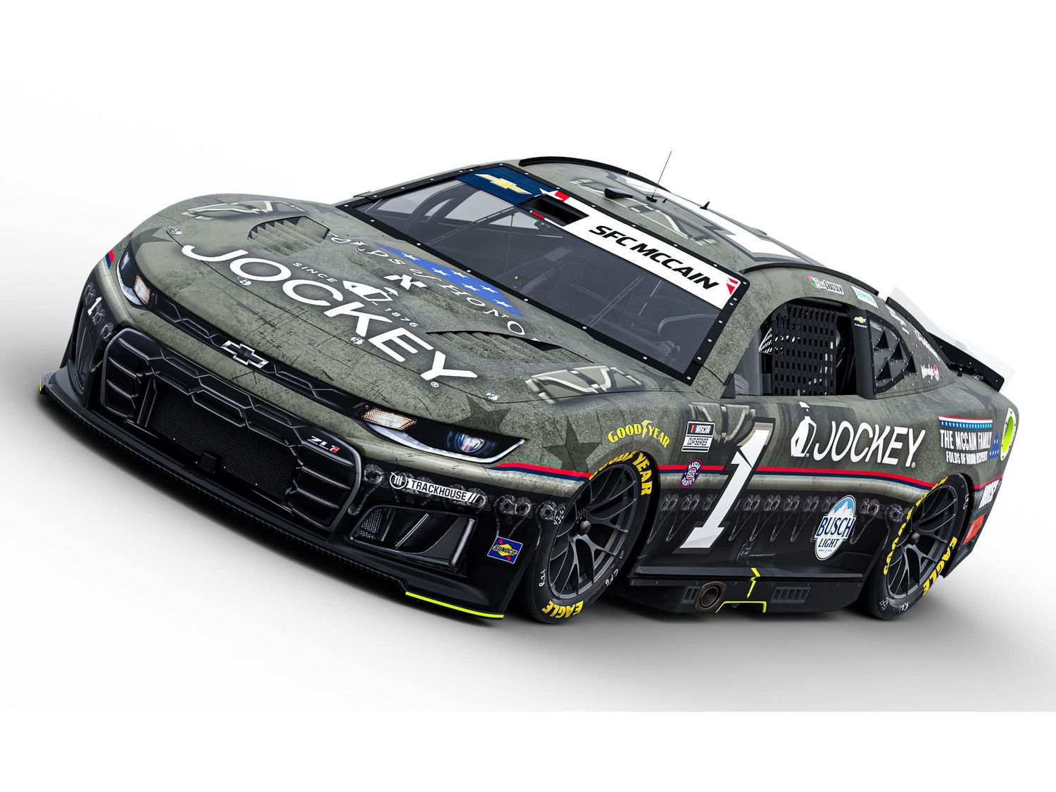 PRE-ORDER - Ross Chastain 2026 Jockey Folds of Honor 1:24 Elite Nascar Diecast