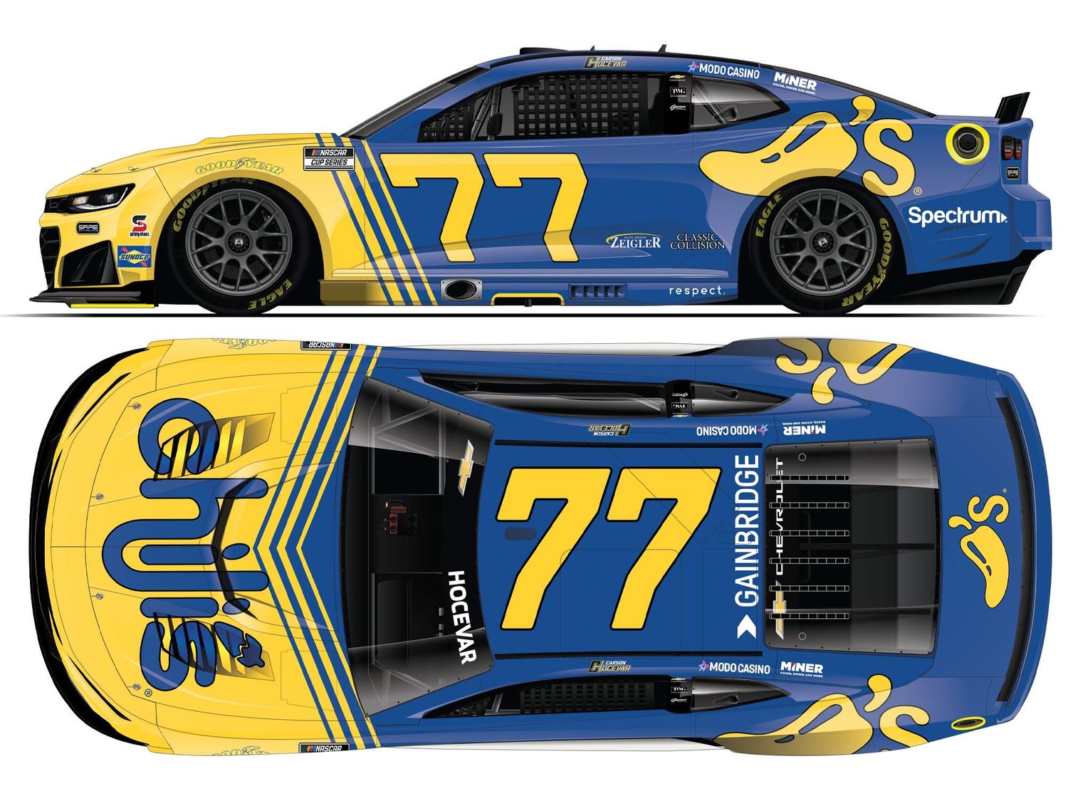 PRE-ORDER - Carson Hocevar 2026 Chili's" Marg Machine" Throwback 1:24 Elite Nascar Diecast