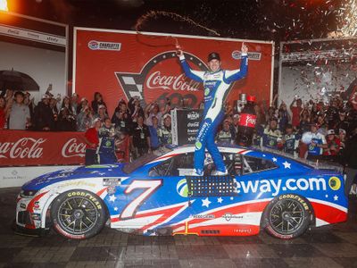 PRE-ORDER - Daniel Suarez 2026 Patriotic Coke 600 5/24/26 Freeway Insurance Race Win 1:24 Elite Nascar Diecast