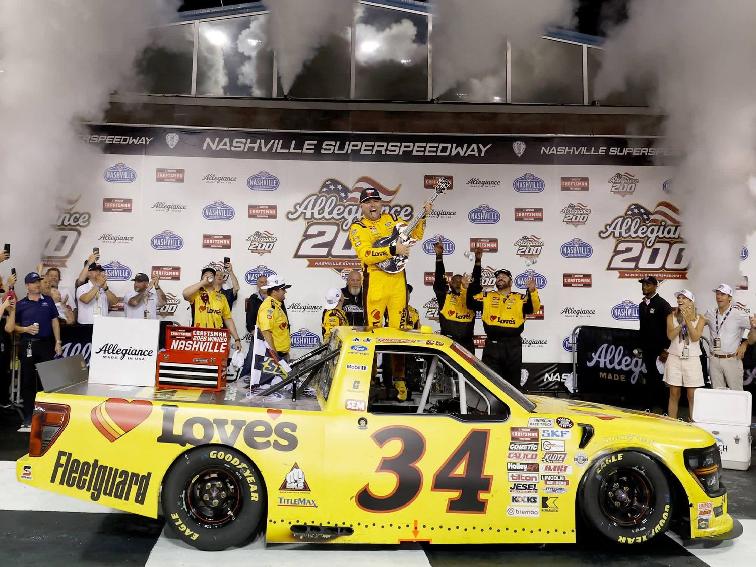 PRE-ORDER - Layne Riggs 2026 Love's/Fleetguard Nashville 5/29/26 Race Win 1:24 Nascar Diecast - Truck Series