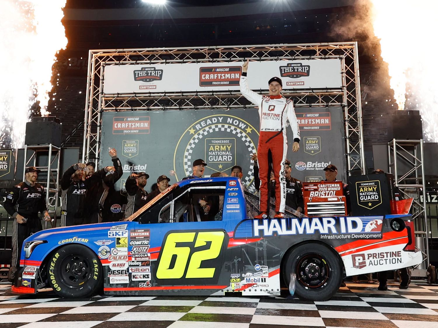 PRE-ORDER - Christopher Bell 2026 Halmar Infrastructure Development Bristol 4/10/26 Race Win 1:24 Nascar Diecast - Truck Series