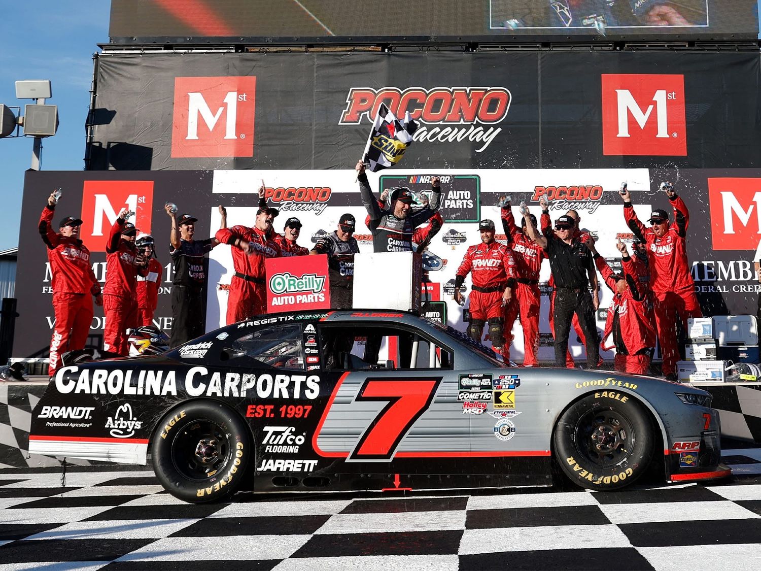 PRE-ORDER - Justin Allgaier 2026 Carolina Carports Pocono 6/13/26 Race Win 1:24 Nascar Diecast - O'Reilly Auto Parts Series