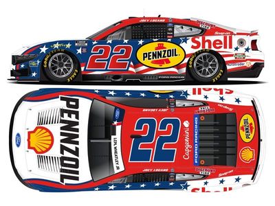 PRE-ORDER - Joey Logano 2026 Shell-Pennzoil Stars and Stripes 1:24 Elite FOIL Numbers Nascar Diecast