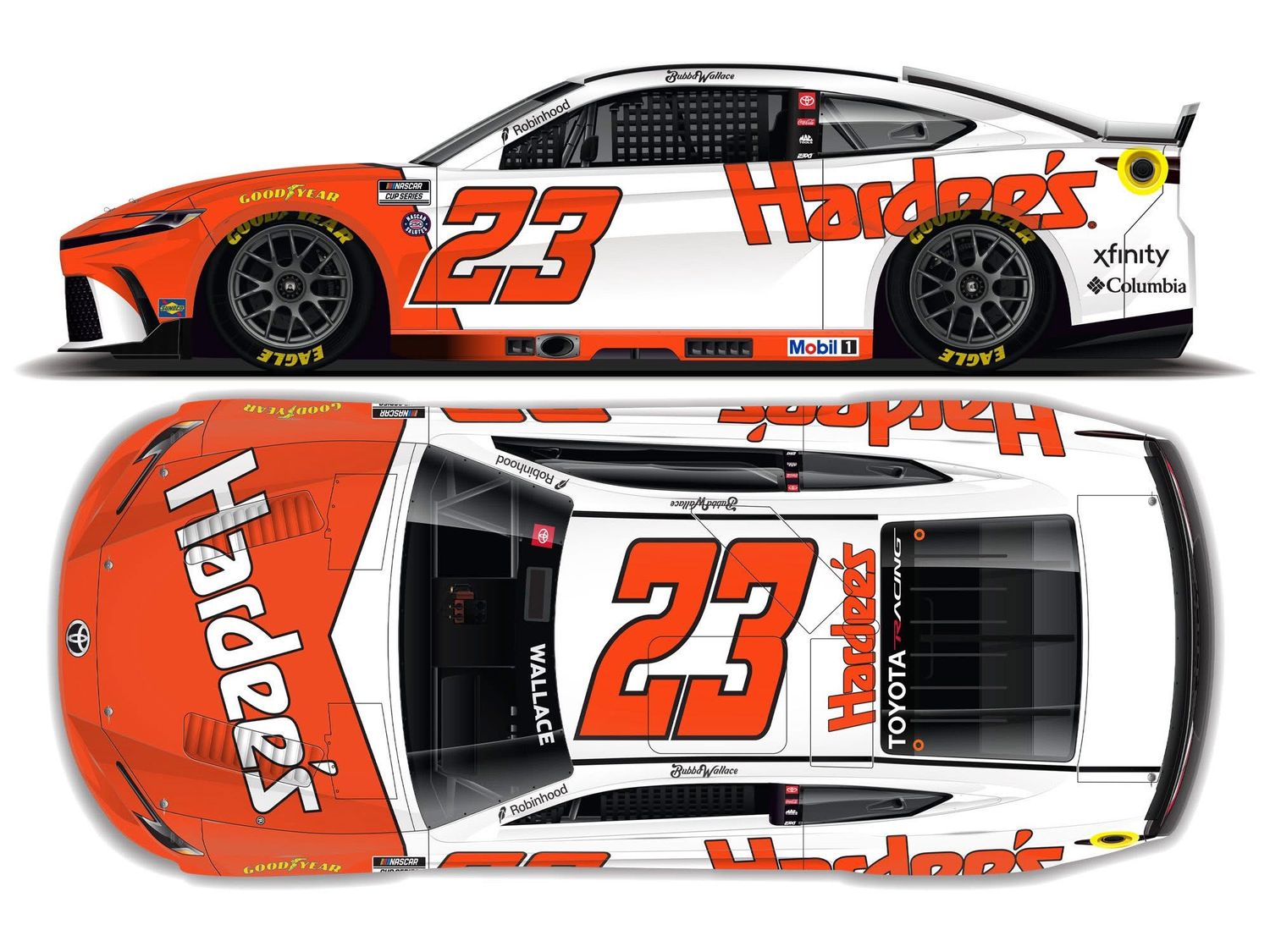 PRE-ORDER - Bubba Wallace 2026 Hardee's Flashback 1:24 Nascar Diecast