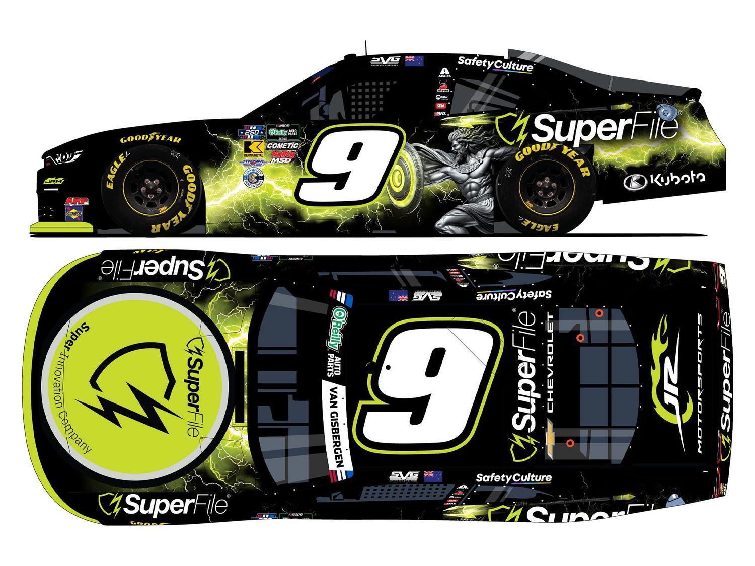 PRE-ORDER - Shane Van Gisbergen 2026 Superfile 1:24 Nascar Diecast - O'Reilly Auto Parts Series