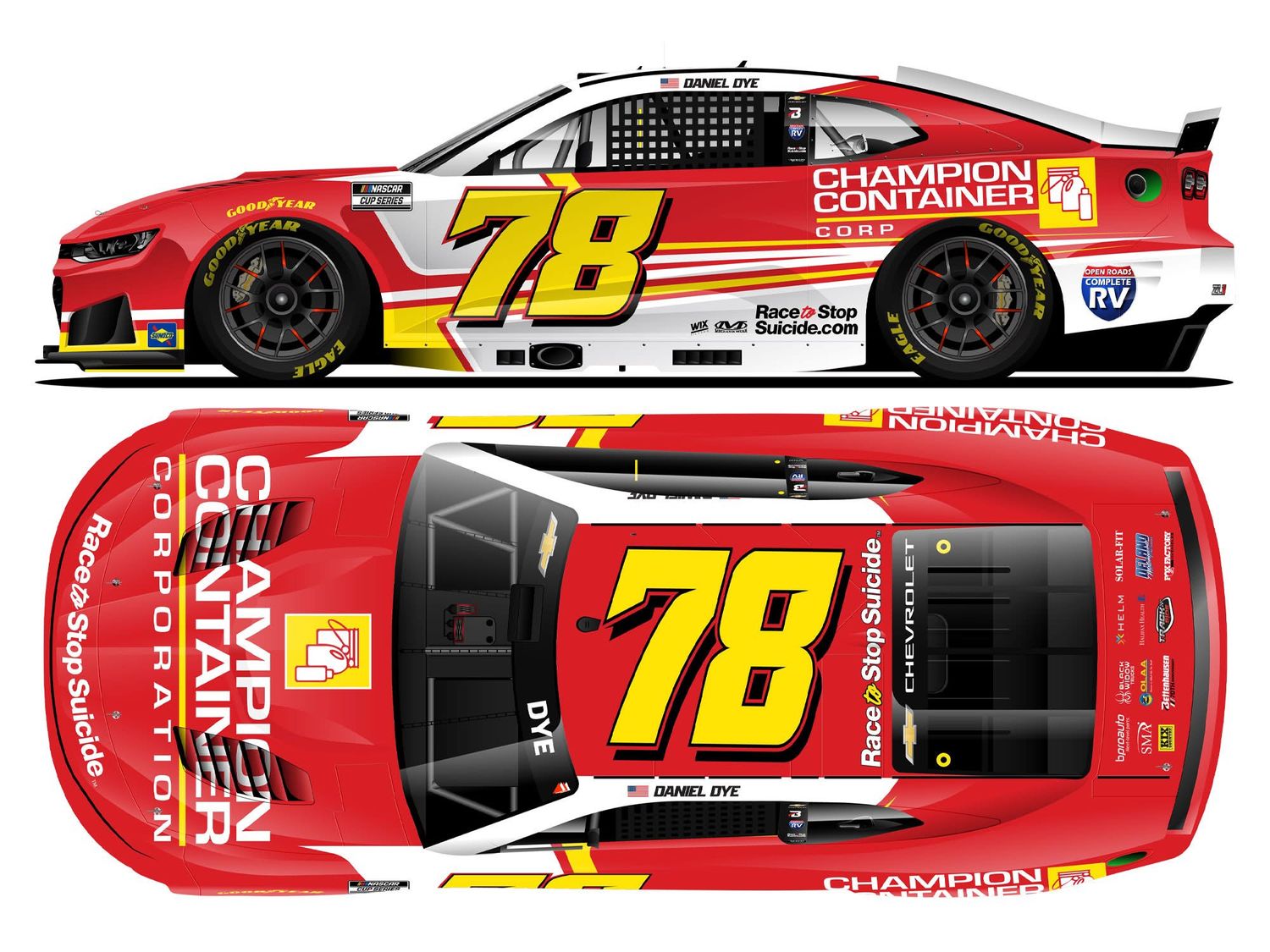PRE-ORDER - Daniel Dye 2026 Champion Container 1:24 Elite Nascar Diecast