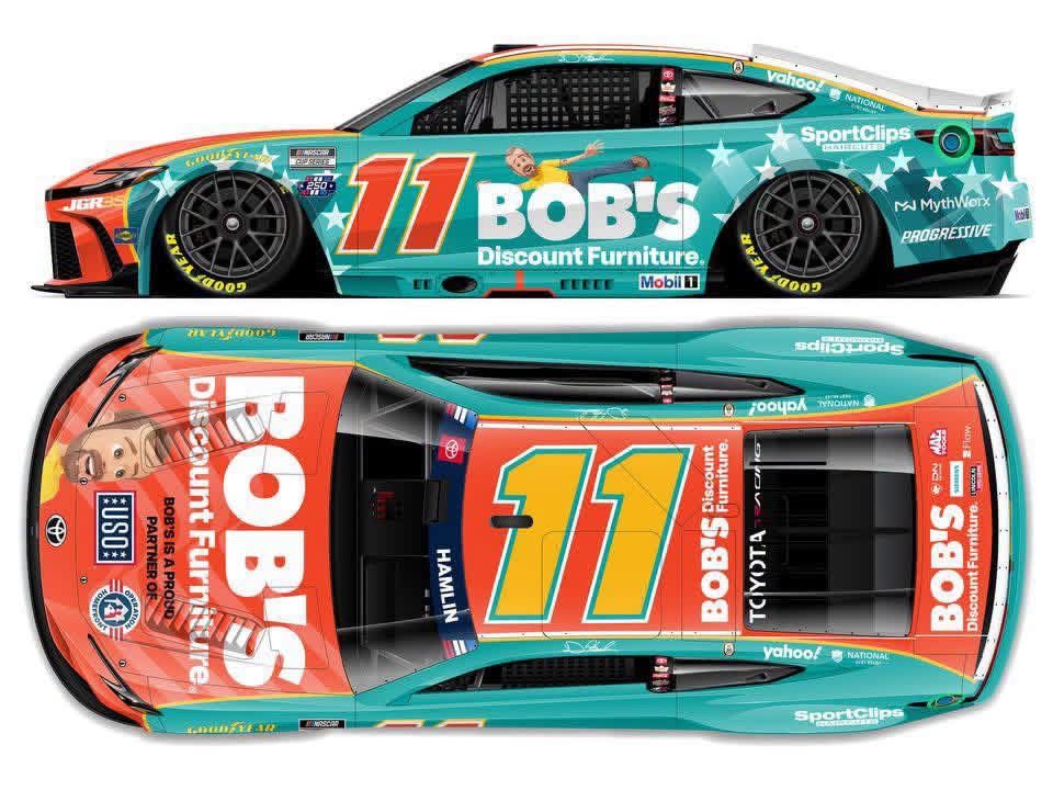PRE-ORDER - Denny Hamlin 2026 Bob's Discount Furniture 1:24 Elite Nascar Diecast
