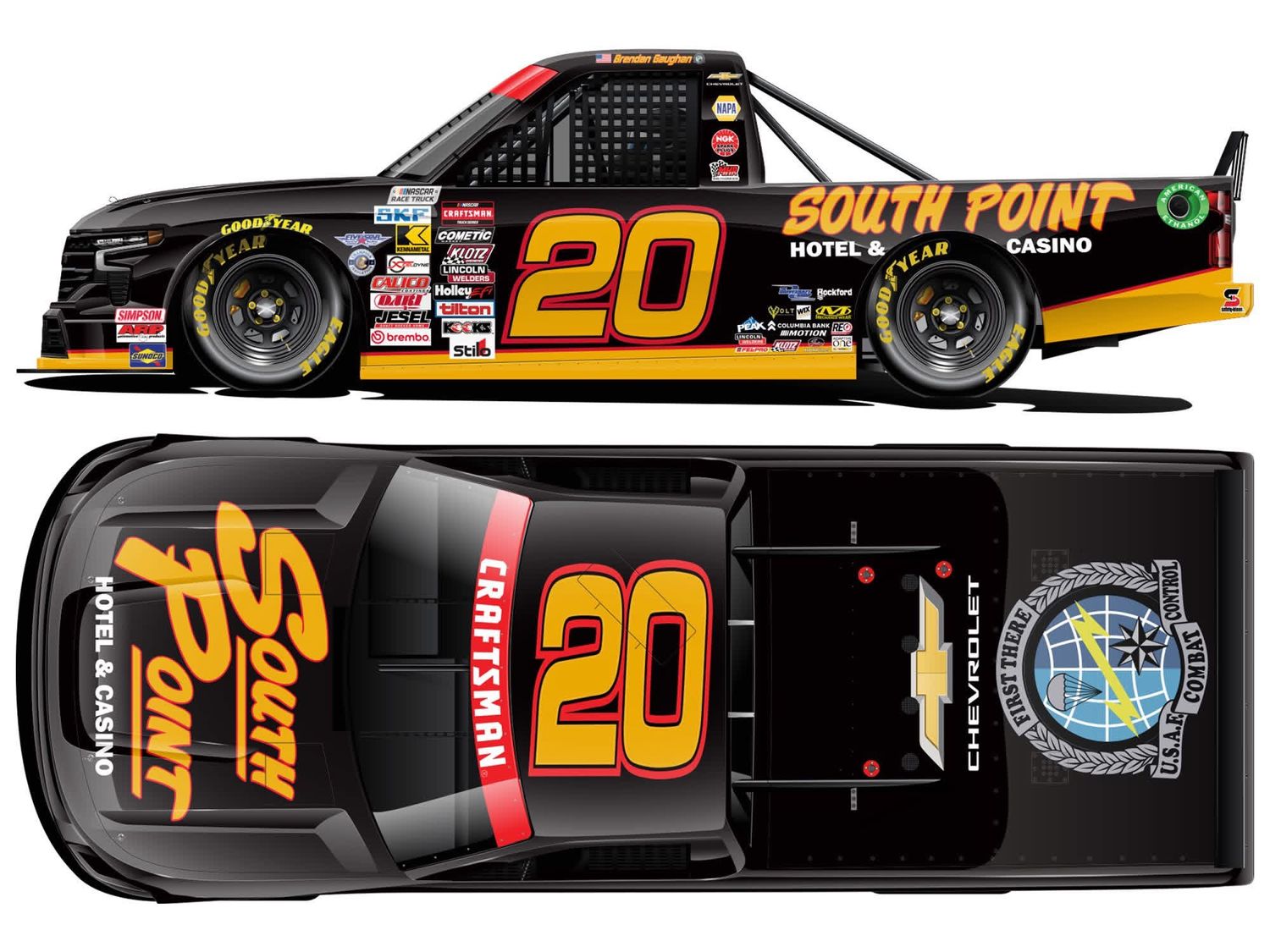 PRE-ORDER - Brendan Gaughan 2026 South Point Casino 1:24 Nascar Diecast - Truck Series