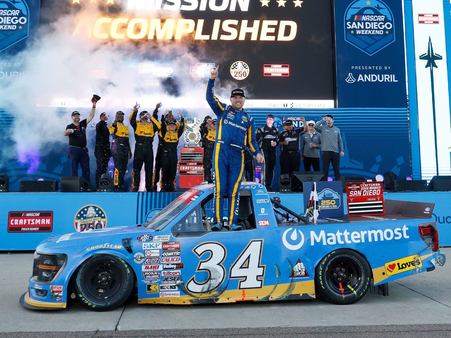 PRE-ORDER - Layne Riggs 2026 Mattermost San Diego 6/19/26 Race Win 1:24 Nascar Diecast - Truck Series