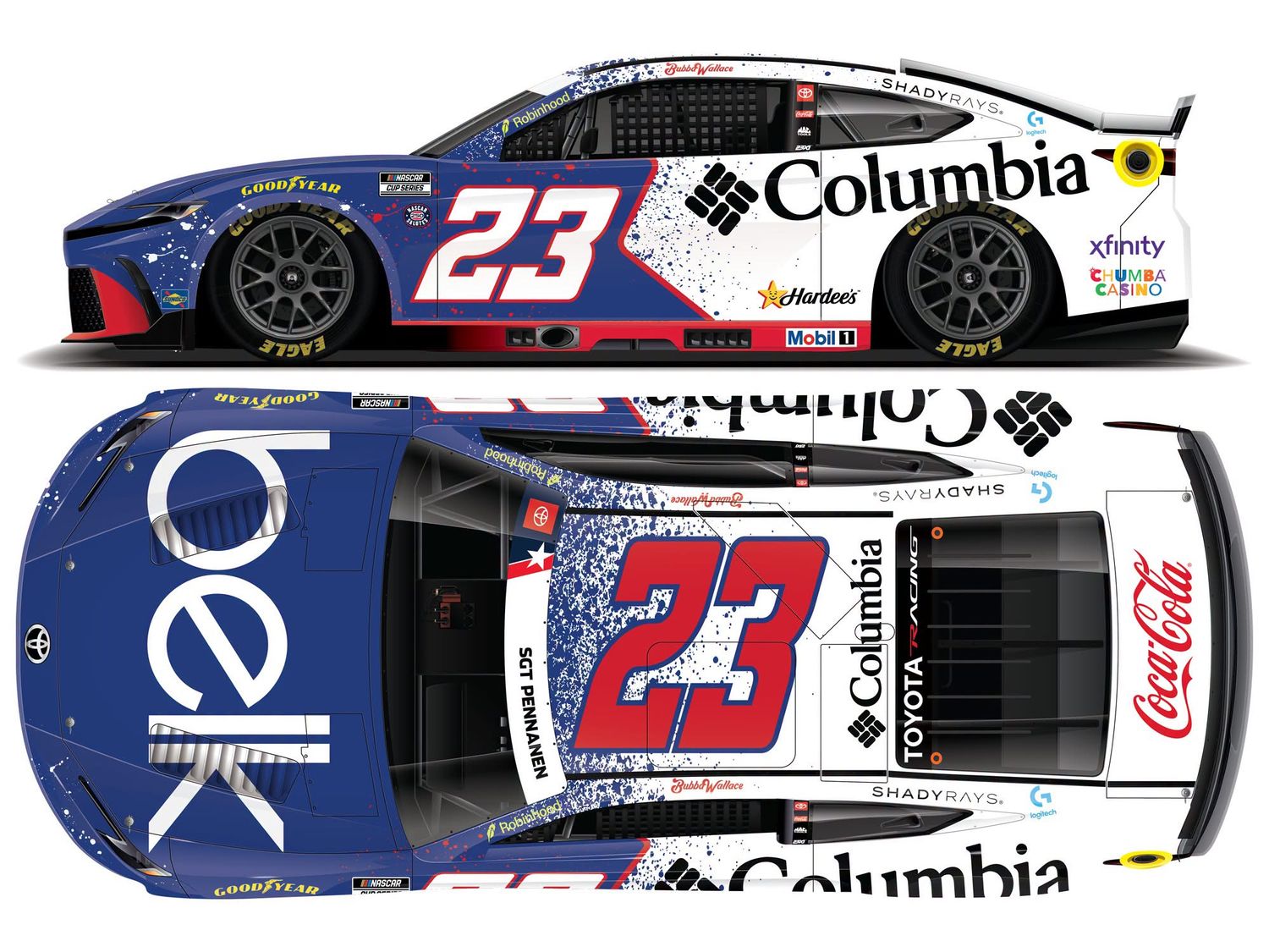 PRE-ORDER - Bubba Wallace 2026 Columbia Belk Patriotic 1:24 Nascar Diecast