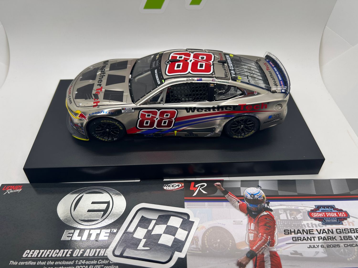 Shane Van Gisbergen 2025 Weathertech Chicago 7/6/25 Race Win 1:24 Elite Color Chrome Nascar Diecast