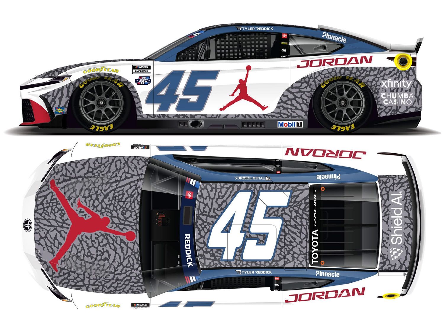 PRE-ORDER - Tyler Reddick 2026 Jordan Brand Chicago 1:24 Elite Nascar Diecast