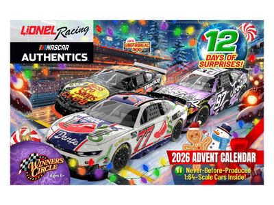 PRE-ORDER - 2026 Lionel Racing Advent Calendar w/ 12 1:64 Nascar Diecast