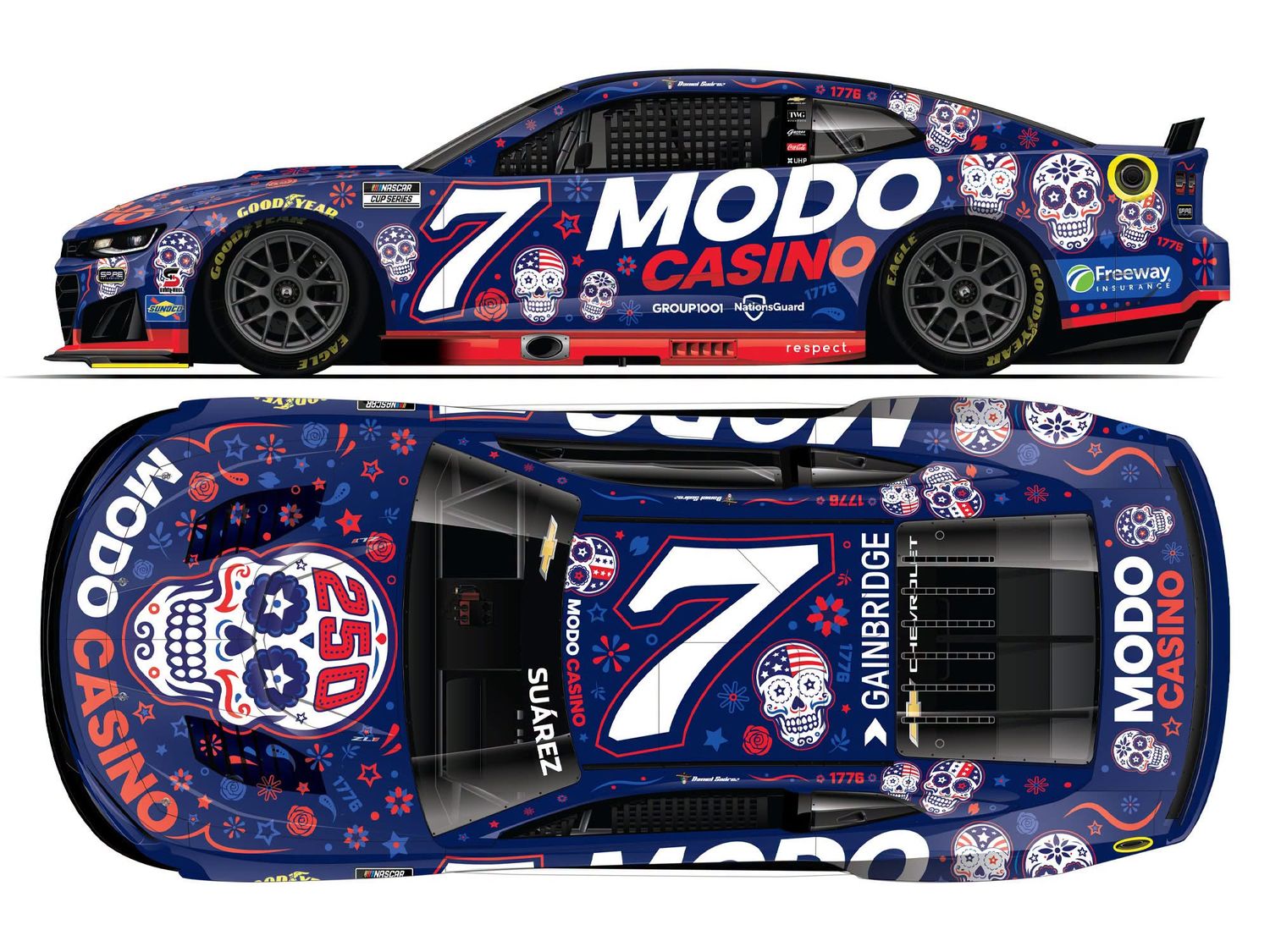PRE-ORDER - DANIEL SUAREZ 2026 MODO CASINO SUGAR SKULLS 1:24 ELITE DIECAST