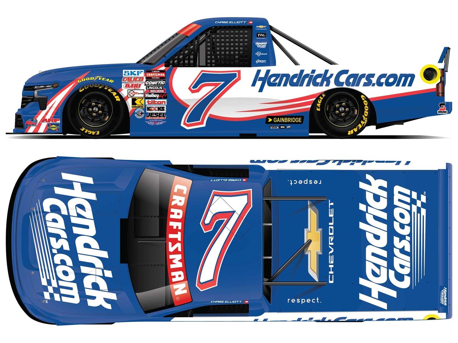 PRE-ORDER - CHASE ELLIOTT 2026 HENDRICKCARS.COM 1:24 ARC DIECAST