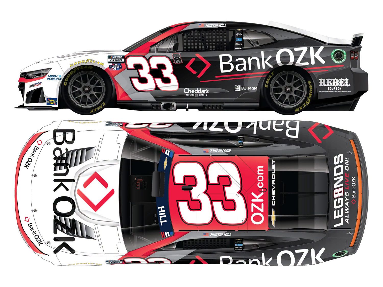 PRE-ORDER - AUSTIN HILL 2026 BANK OZK 1:24 ELITE DIECAST
