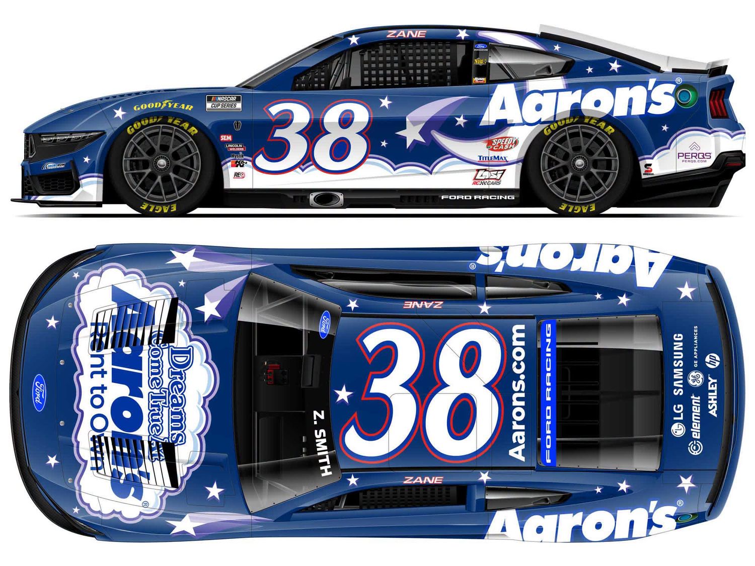 PRE-ORDER - Zane Smith 2026 Aaron's Dream Machine 1:24 Elite Nascar Diecast