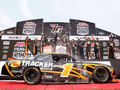 PRE-ORDER - Carson Kvapil 2026 Bass Pro Shops/Tracker Boats Iowa 8/8/26 Race Win 1:24 Nascar Diecast - O'Reilly Auto Parts Series