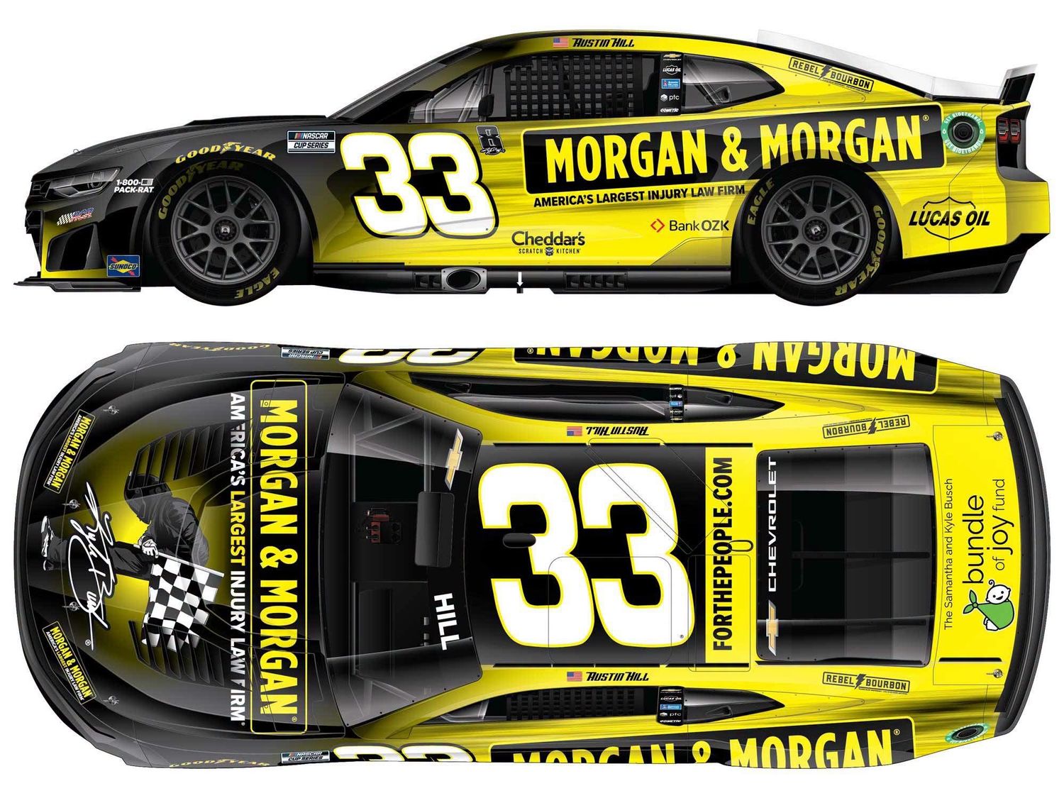 PRE-ORDER - Austin Hill 2026 Morgan &amp; Morgan 1:24 Nascar Diecast