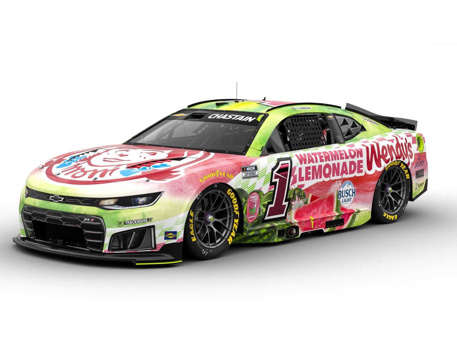 PRE-ORDER - Ross Chastain 2026 Wendy's Watermelon Lemonade 1:24 FOIL Numbers Nascar Diecast