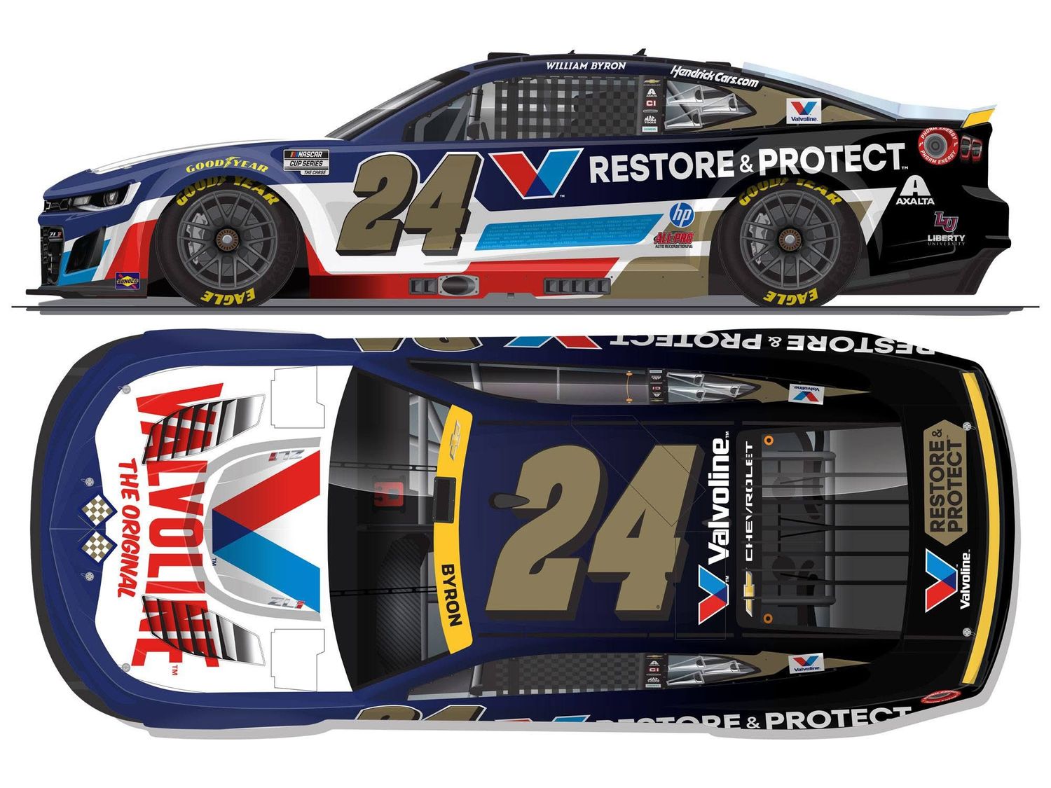 PRE-ORDER - William Byron 2026 Valvoline Restore &amp; Protect 1:24 Elite Nascar Diecast