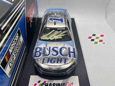 Ross Chastain Autographed 2026 Busch Light 1:24 Color Chrome Nascar Diecast - FOIL NUMBER DIECAST