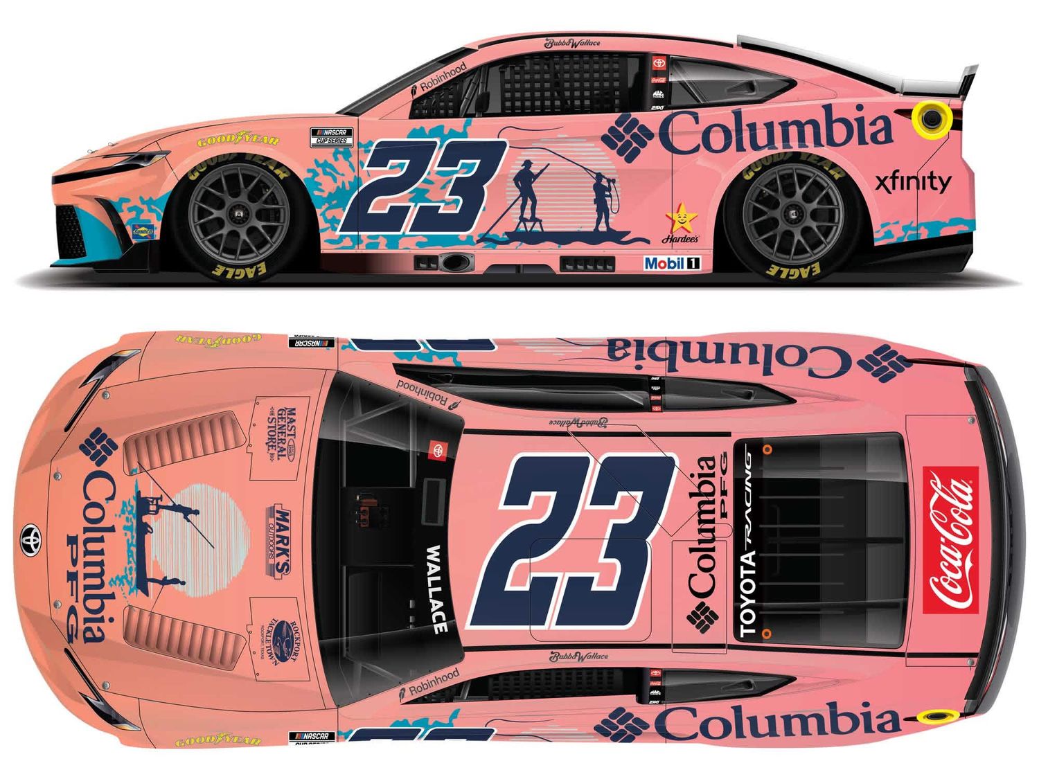 PRE-ORDER - Bubba Wallace 2026 Columbia PFG (salmon) 1:24 Nascar Diecast