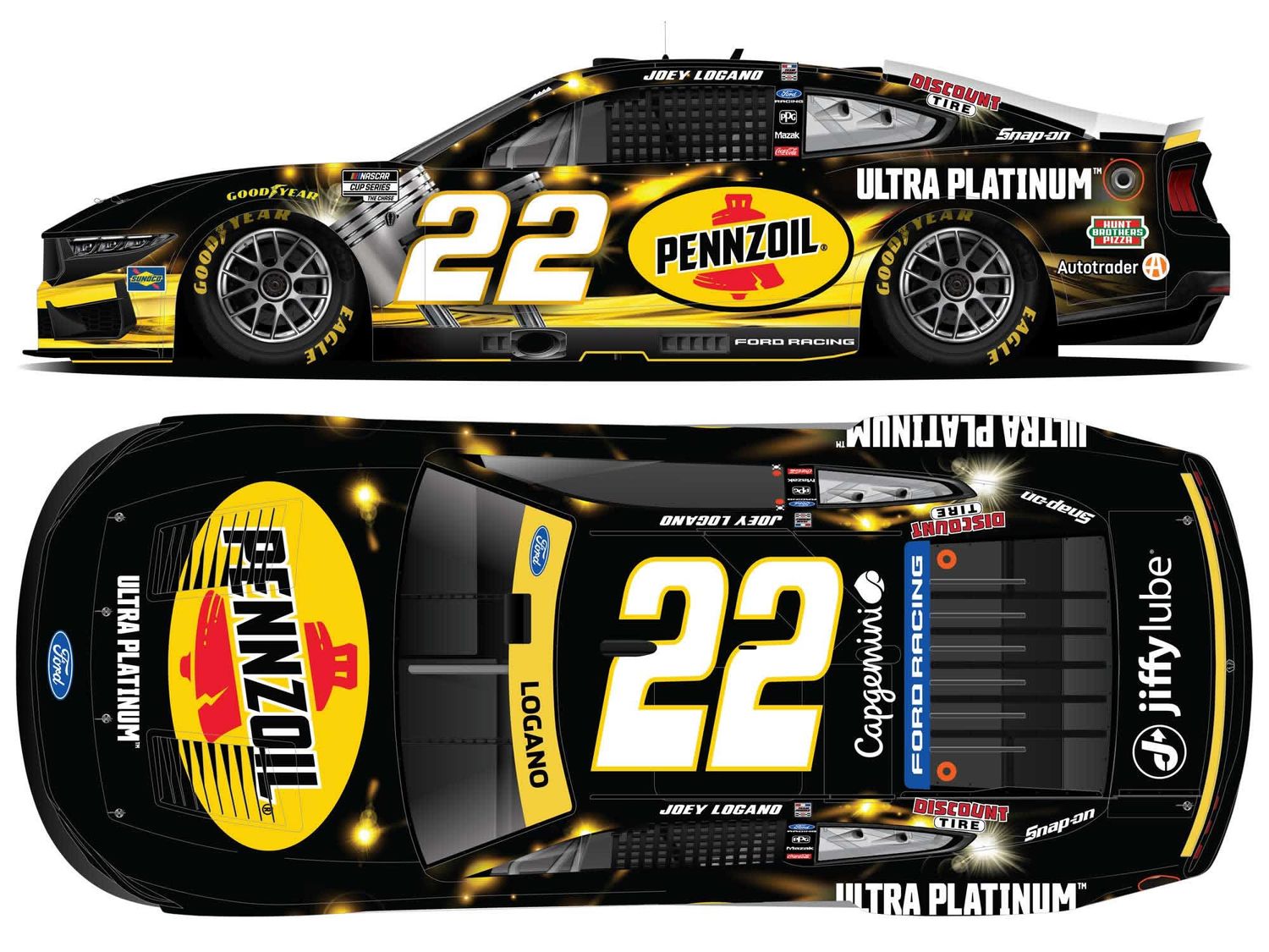 PRE-ORDER - Joey Logano 2026 Pennzoil Ultra Platinum 1:24 Nascar Diecast