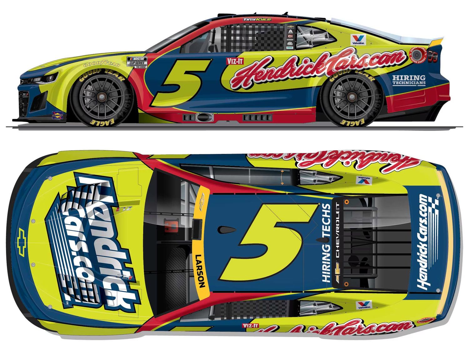 PRE-ORDER - KYLE LARSON 2026 HENDRICKCARS.COM KYLE BUSCH TRIBUTE 1:24 ELITE DIECAST