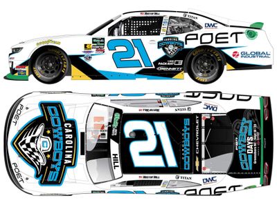 PRE-ORDER - Austin Hill 2026 Carolina Cowboys 1:24 Nascar Diecast - O'Reilly Auto Parts Series