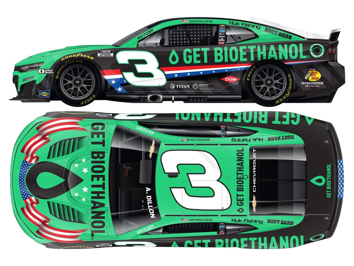 PRE-ORDER - Austin Dillon 2026 Get Bioethanol 1:24 Elite Nascar Diecast