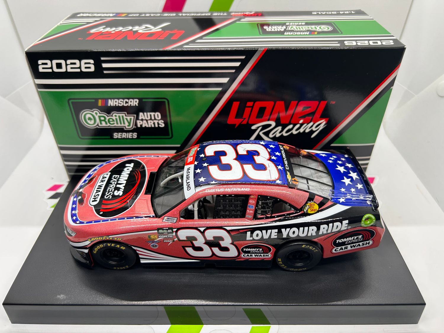 Cleetus McFarland 2026 Tommy's Express Car Wash 1:24 Flashcoat Color O'Reilly Auto Parts Series