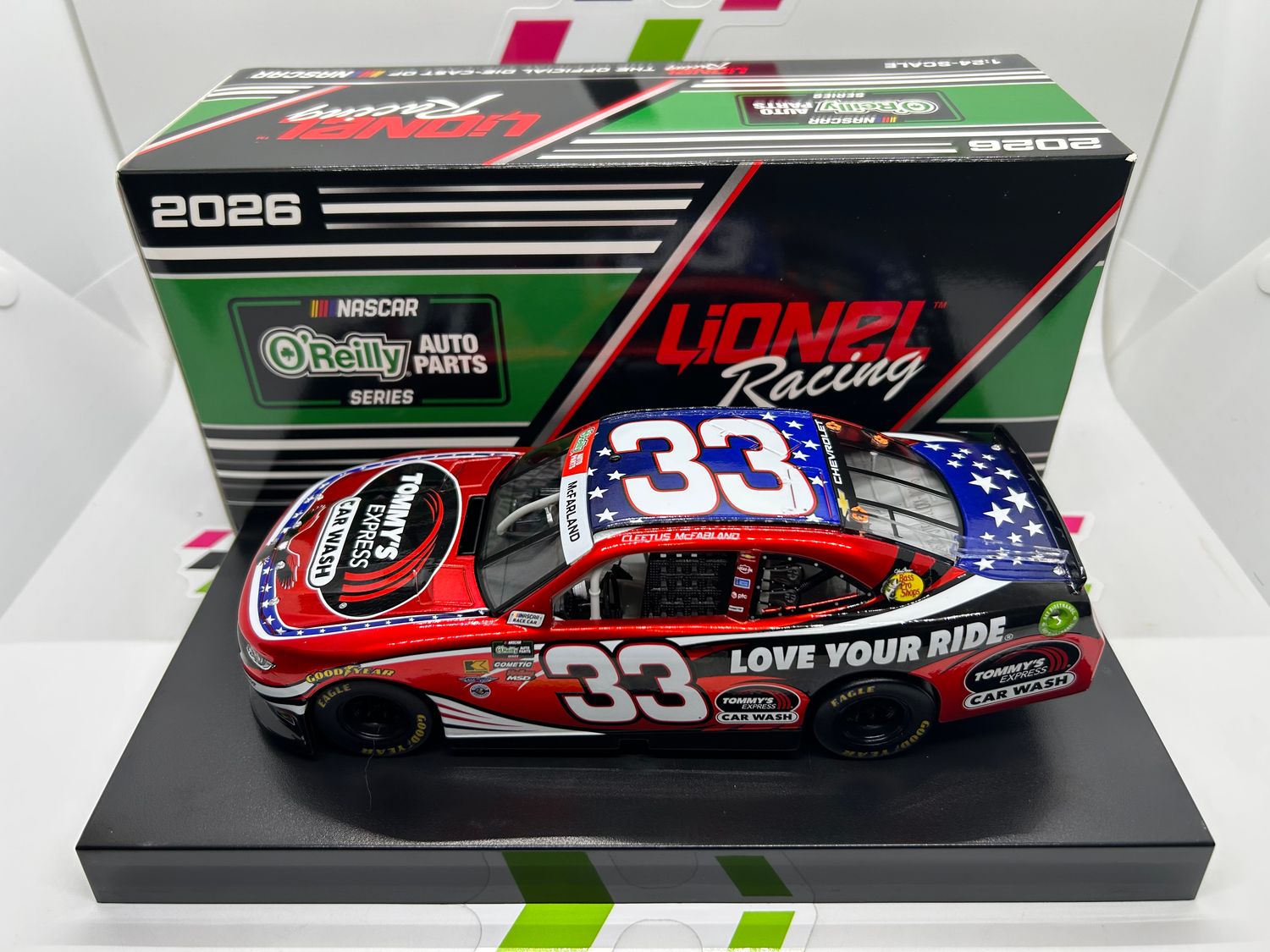 Cleetus McFarland 2026 Tommy's Express Car Wash 1:24 Liquid Color O'Reilly Auto Parts Series