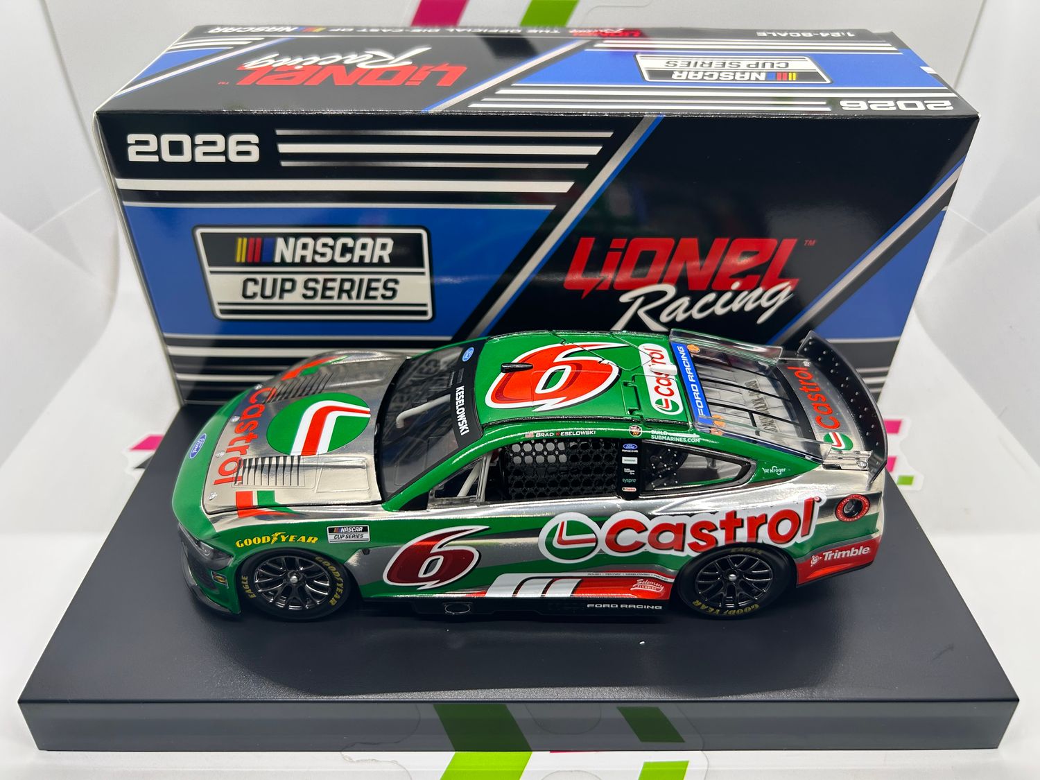 Brad Keselowski 2026 Castrol Tribute 1:24 Color Chrome Nascar Diecast - FOIL NUMBER DIECAST