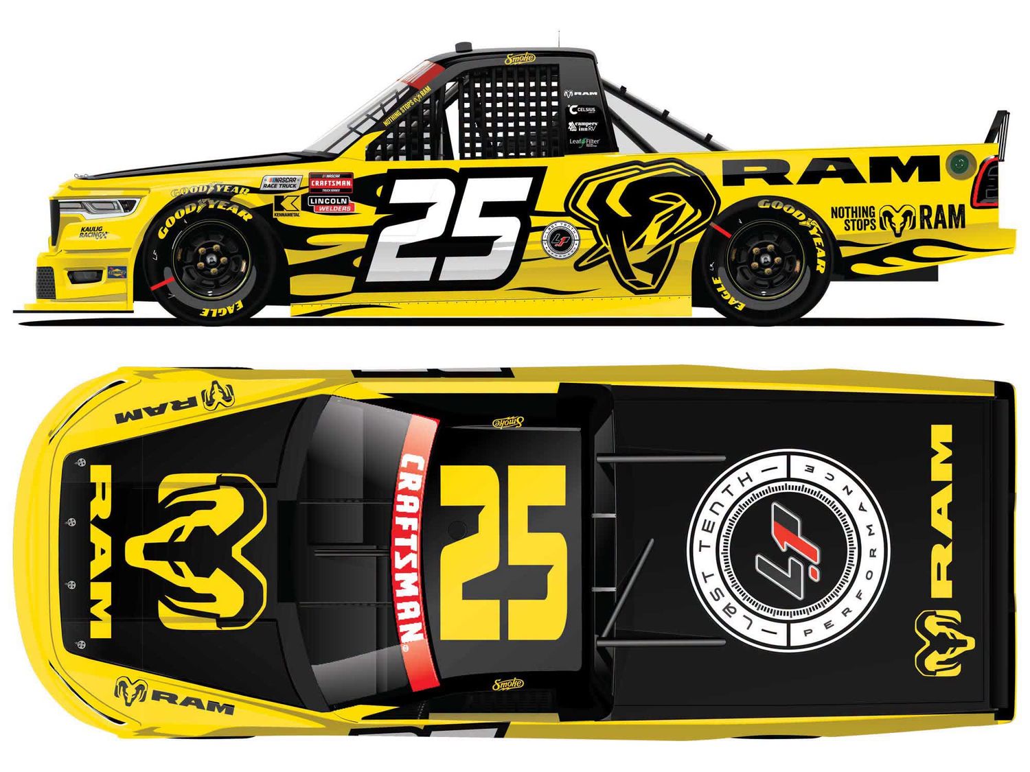PRE-ORDER - Tony Stewart 2026 No. 25 Ram Trucks 1:24 Nascar Diecast