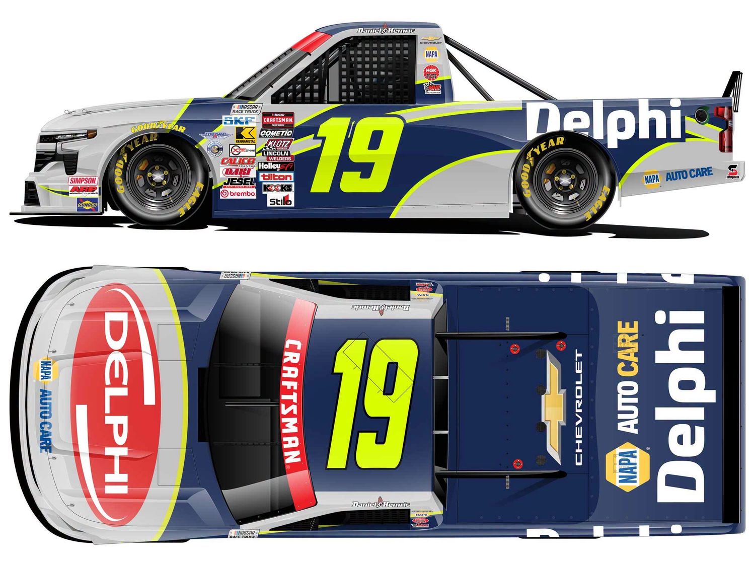PRE-ORDER - Daniel Hemric 2026 Delphi Kyle Busch Tribute 1:24 Nascar Diecast - Truck Series