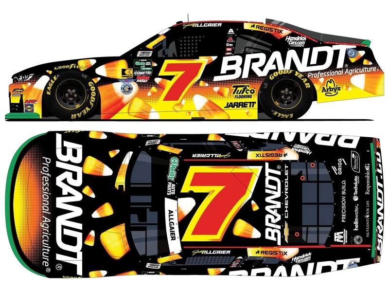 PRE-ORDER - Justin Allgaier 2026 Brandt Halloween 1:24 Nascar Diecast - O'Reilly Auto Parts Series