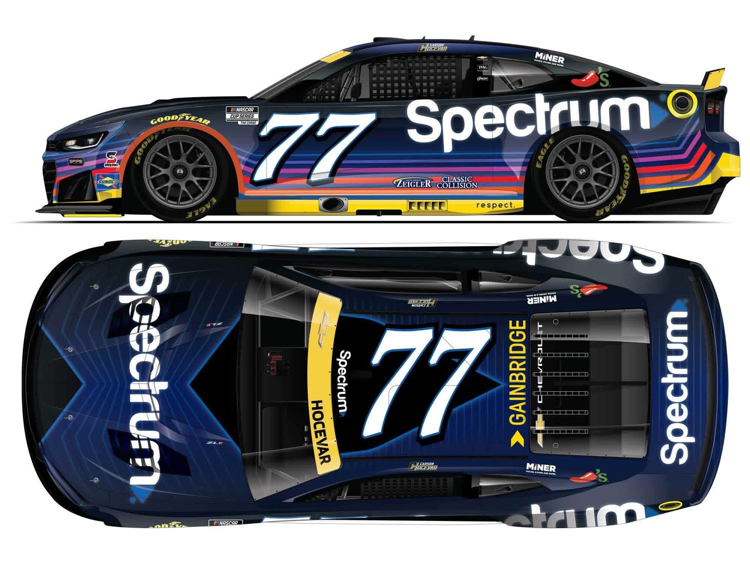 PRE-ORDER - Carson Hocevar 2026 Spectrum "Dark Mode" 1:24 Elite Nascar Diecast