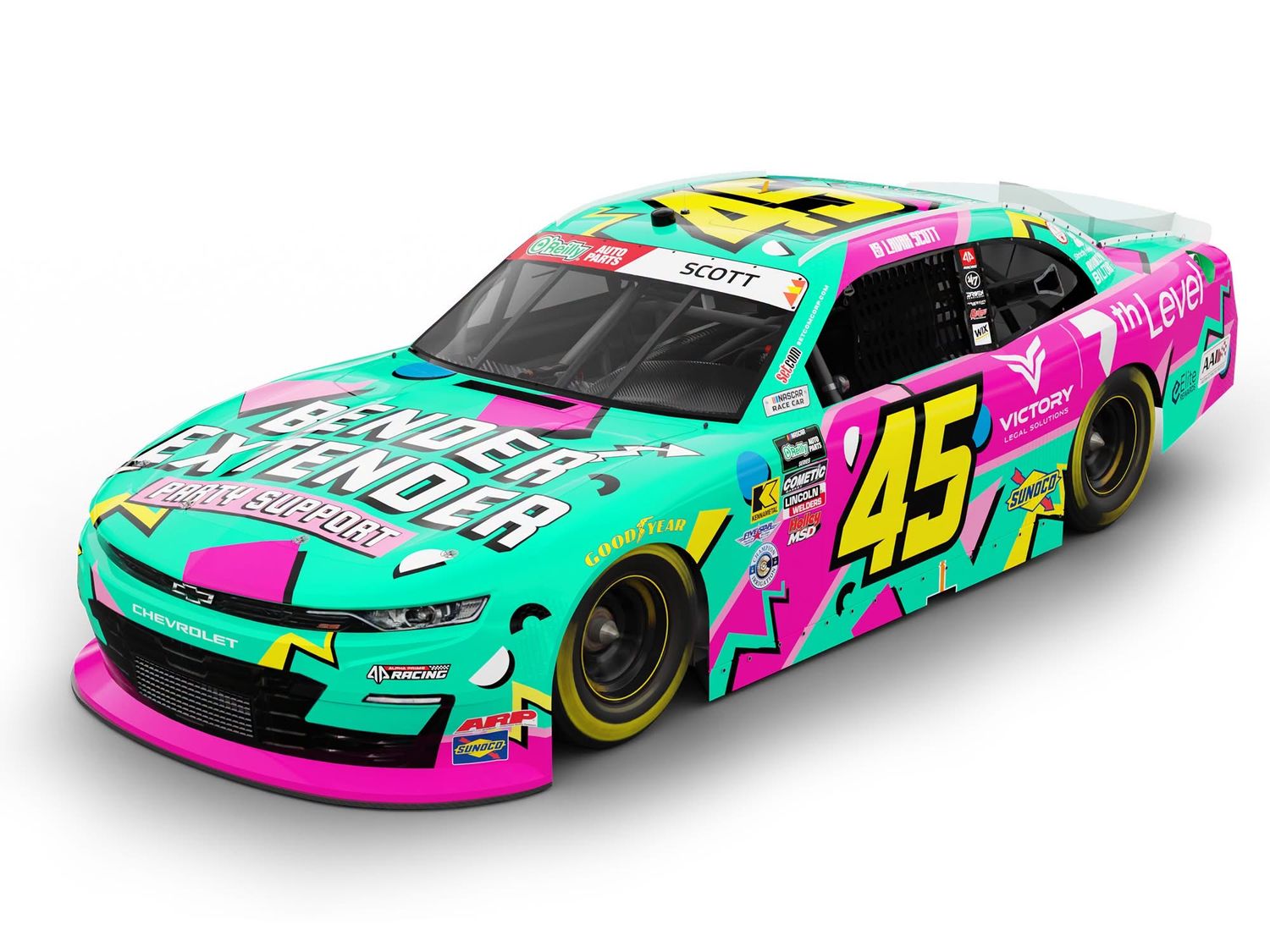 PRE-ORDER - Lavar Scott 2026 Bender Extender 1:24 Nascar Diecast - O'Reilly Auto Parts Series