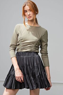Phoebe Ruffled Mini Skirt ~ Black
