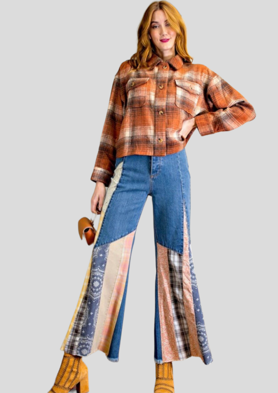Knoxlee Patchwork Detailing Jeans ~ Denim