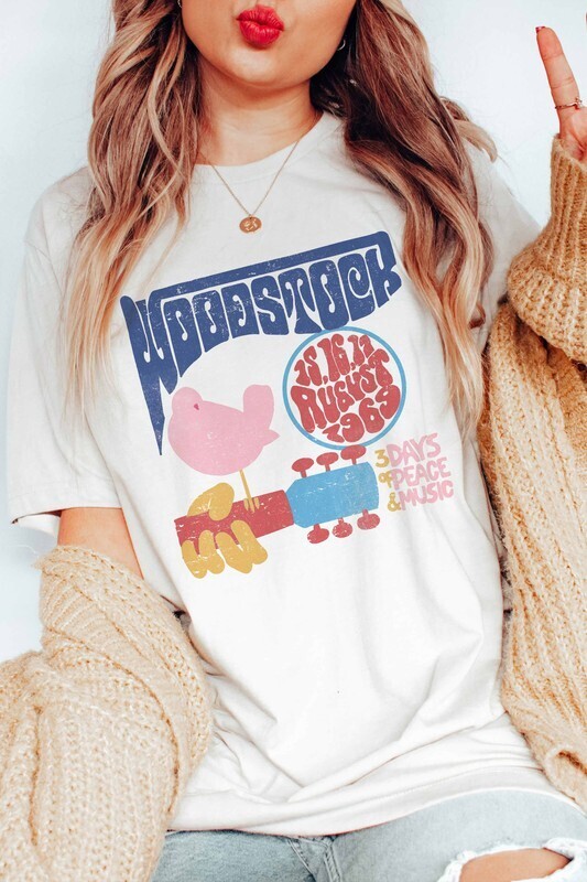Woodstock Music Graphic Tee ~ Ivory
