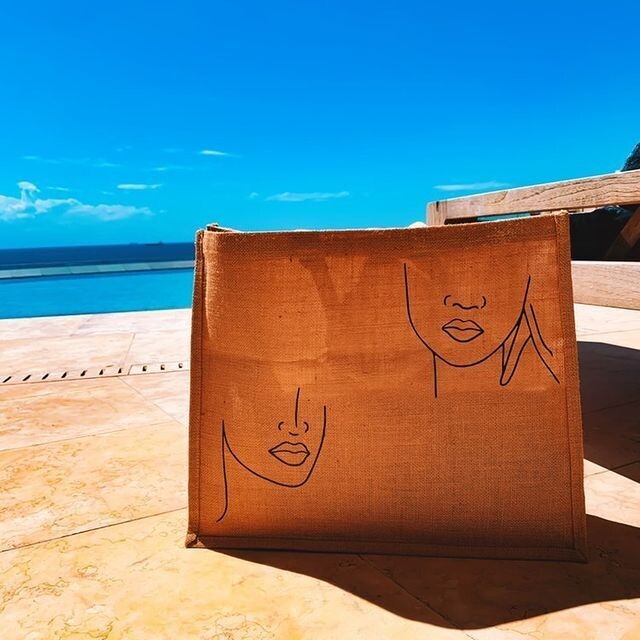 Printed Oja Bare Face Bag by Sanianitos