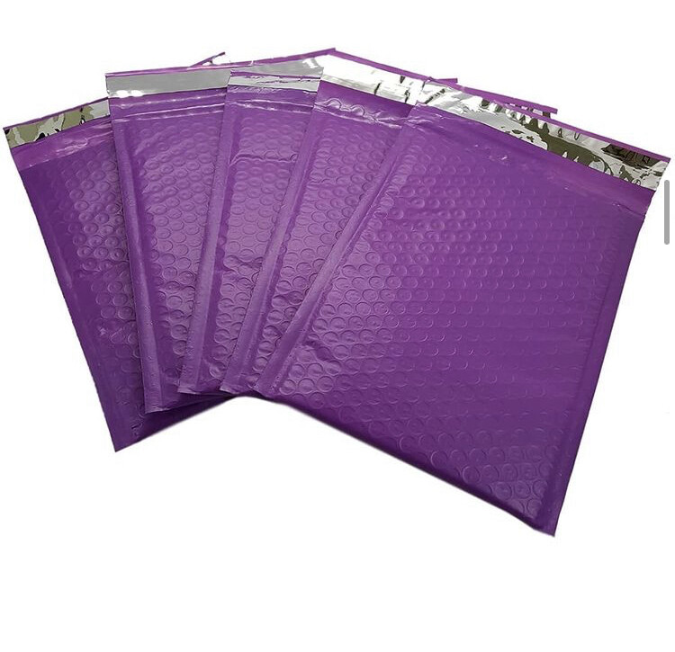 Purple Bubble Mailer 6x10