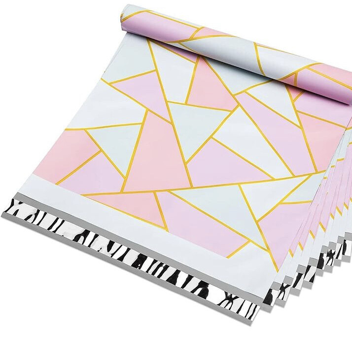 Pink Geometric Poly mailer 14.5x19