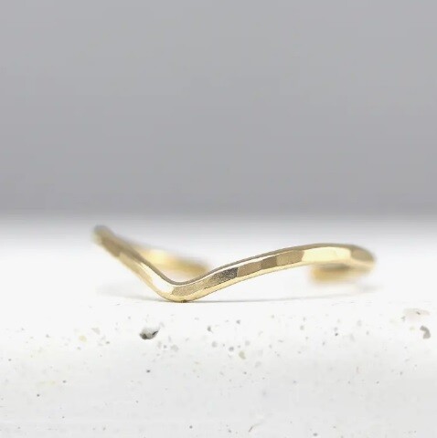 Chevron Toe Ring (gold)